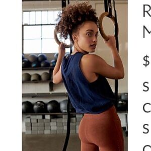 Free People XS Running Through My Mind Navy Blue Mesh Tank